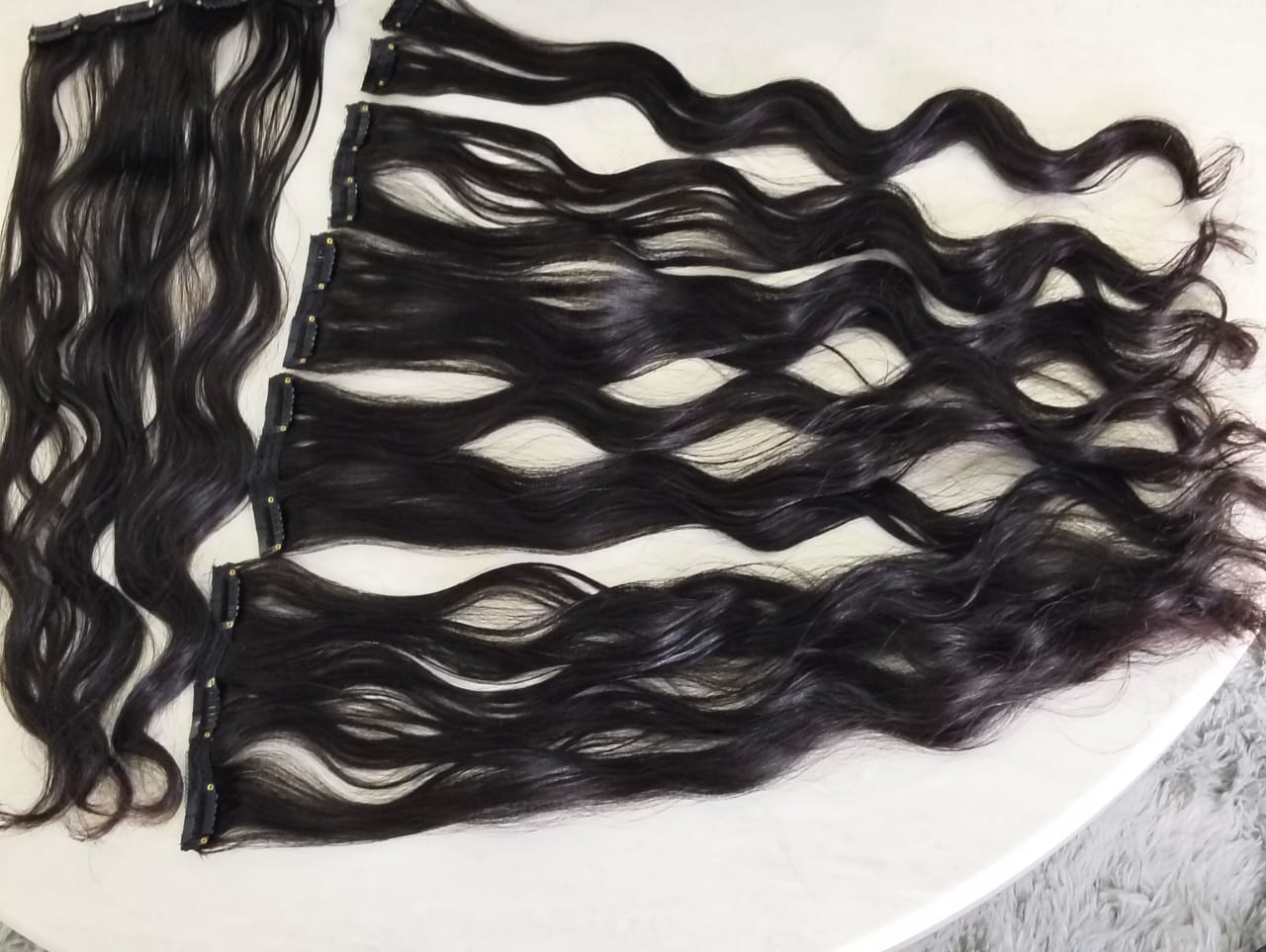 Vietnam raw hair Double drawn Clips extension – Image 6