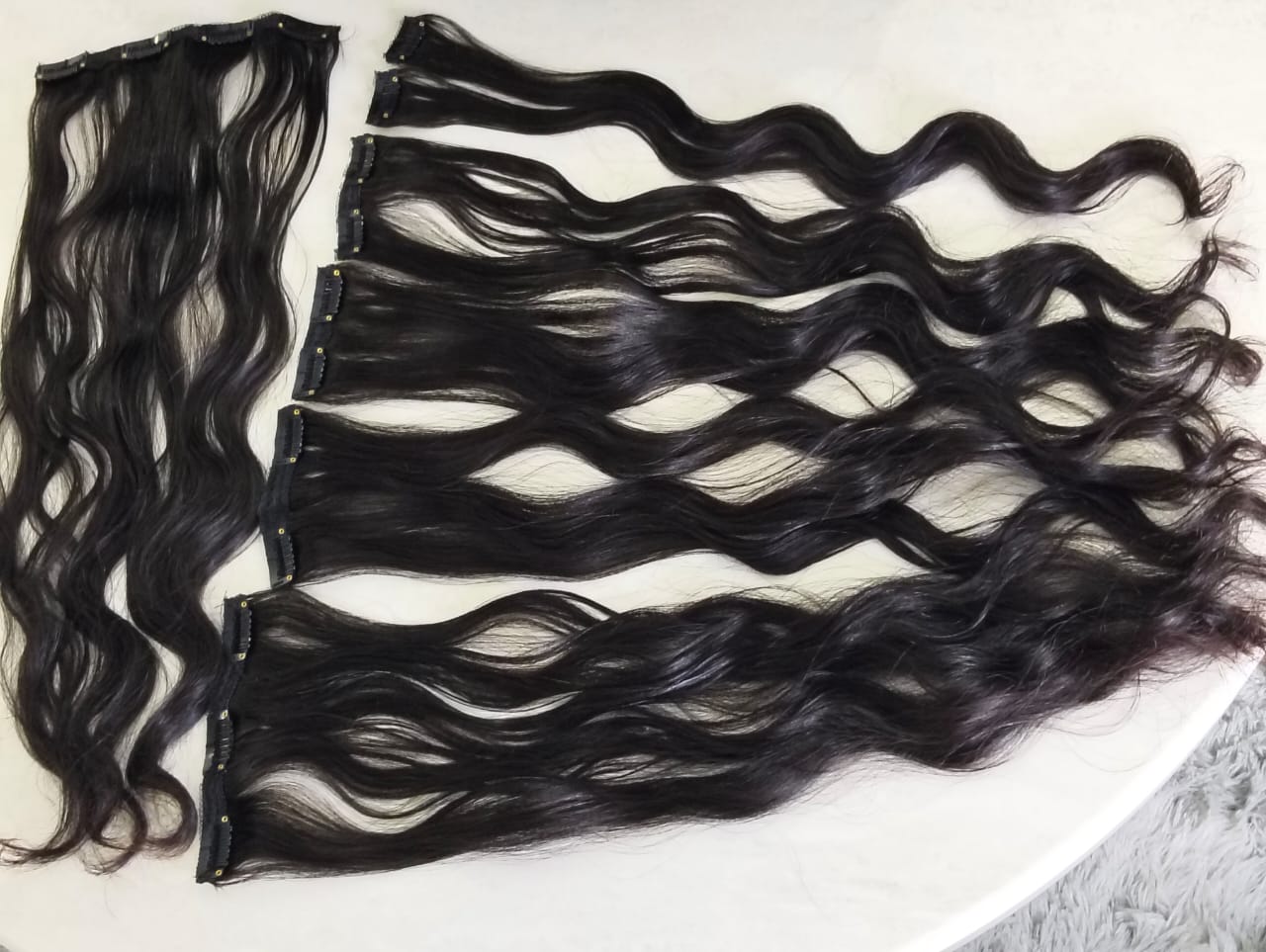 Vietnam raw hair Double drawn Clips extension – Image 5