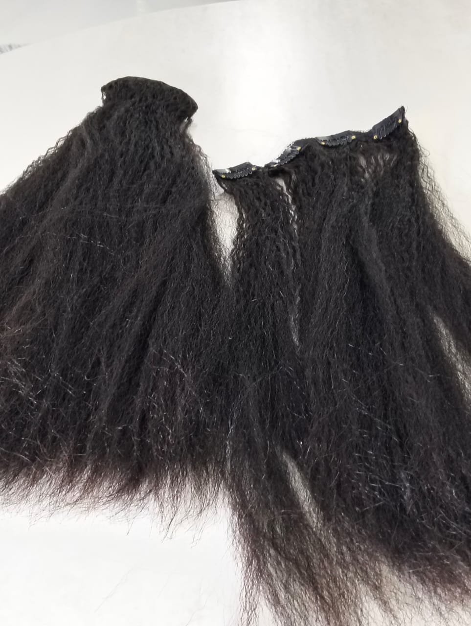 Vietnam raw hair clips Kinking straight Double drawn – Image 2