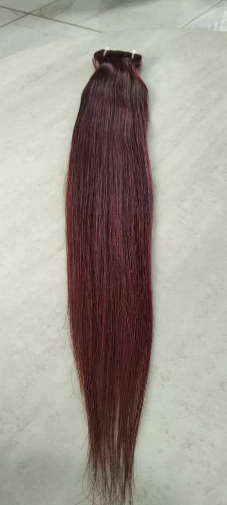 Indonésia raw hair double drawn Red color LG 26 – Image 2